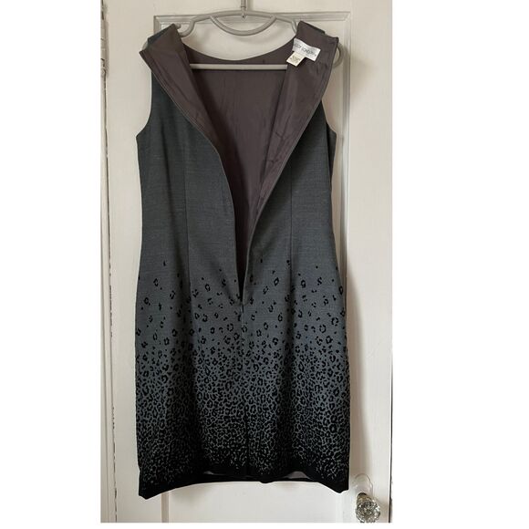 Maggy London Dress Women's Size 8 Gray Sleeveless Sheath Dress Petites - Picture 7 of 11